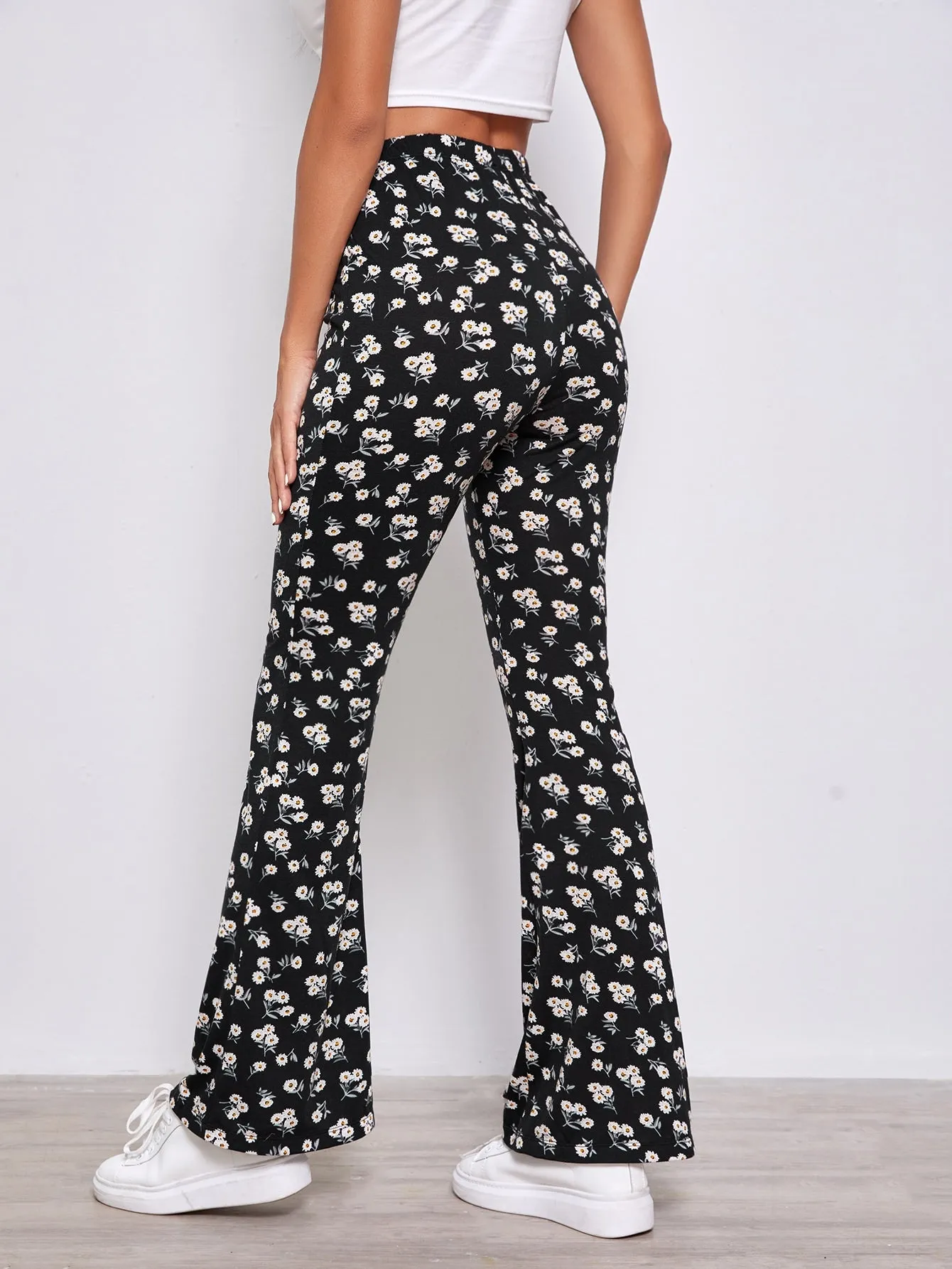 Boho All Over Print High Waist Long Women Pants