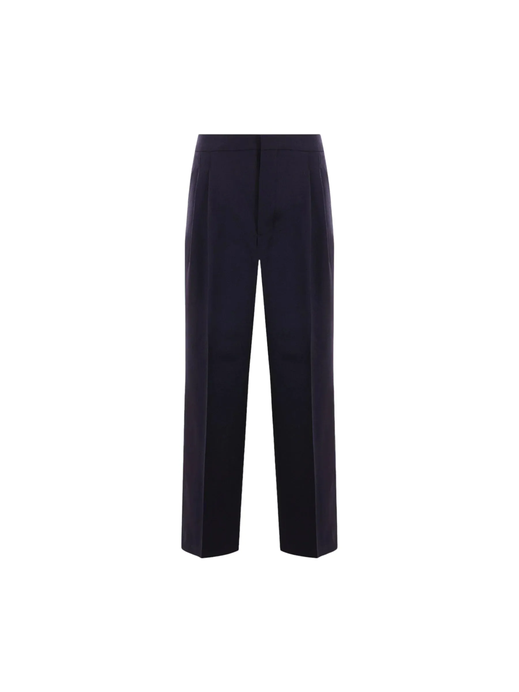 Loose-Fit Wool Gabardine Trousers