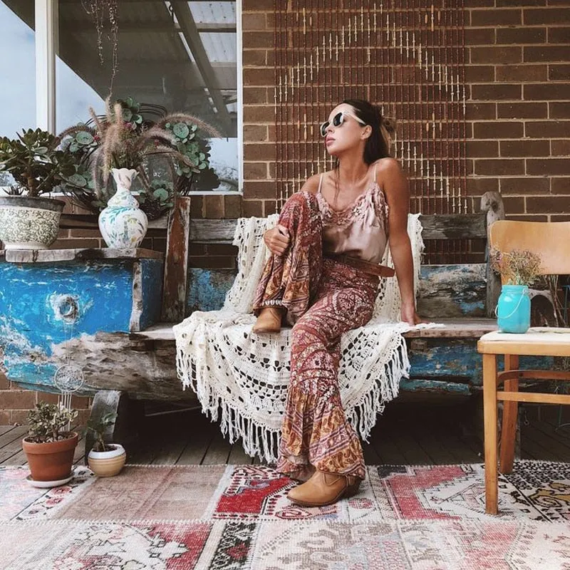 Vintage flare boho pants